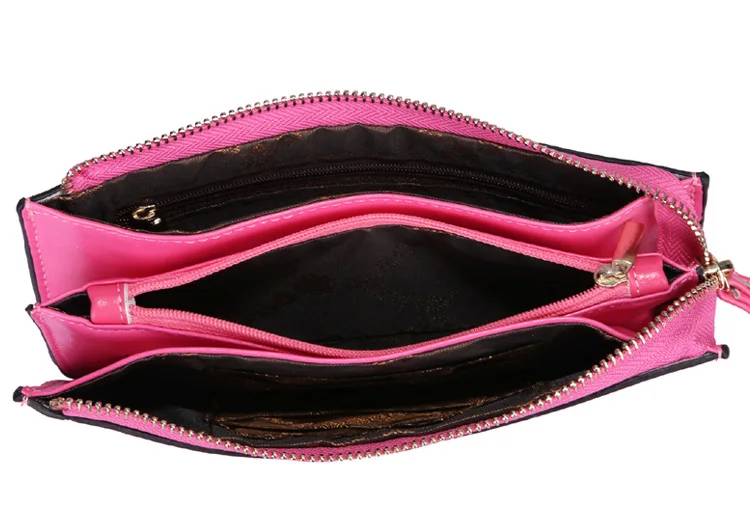 Hot! Fashion Europe Bags Women Handbag Candy Colors Wristlet Oil Wax Genuine Leather Evening Day Clutches Purse Wallet,CN-1366