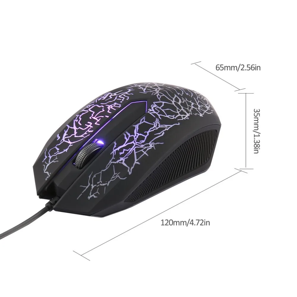 Профессиональная Проводная игровая мышь 3200DPI USB 3D светодиодсветодиодный