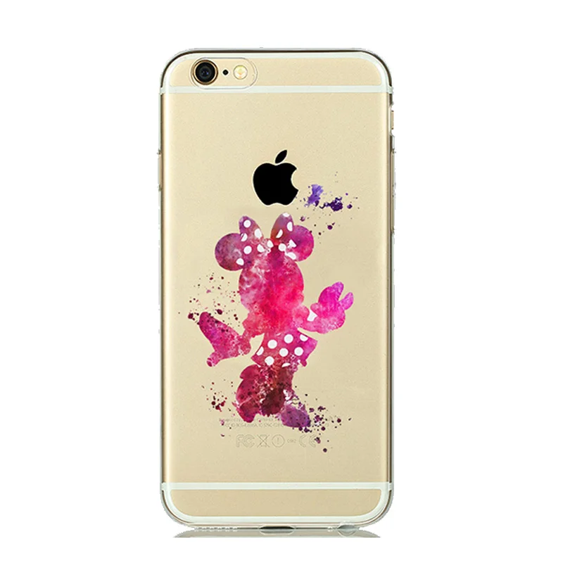 MINNIE Милый силиконовый чехол Минни Маус для iPhone SE 5S 6s 7 8 Plus 7Plus 8 Plus чехол Белоснежка Русалка для iPhone8 iPhone7 Capinha - Цвет: MINNIE