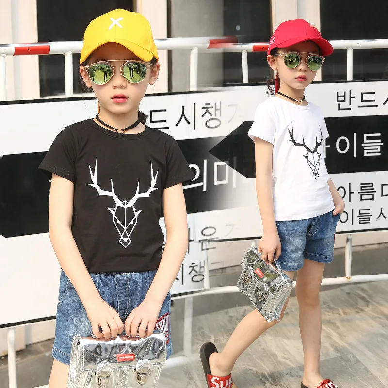 Лето Дети Одежда Девушки Устанавливает Хороший Хлопок Футболки Джинсовые Шорты