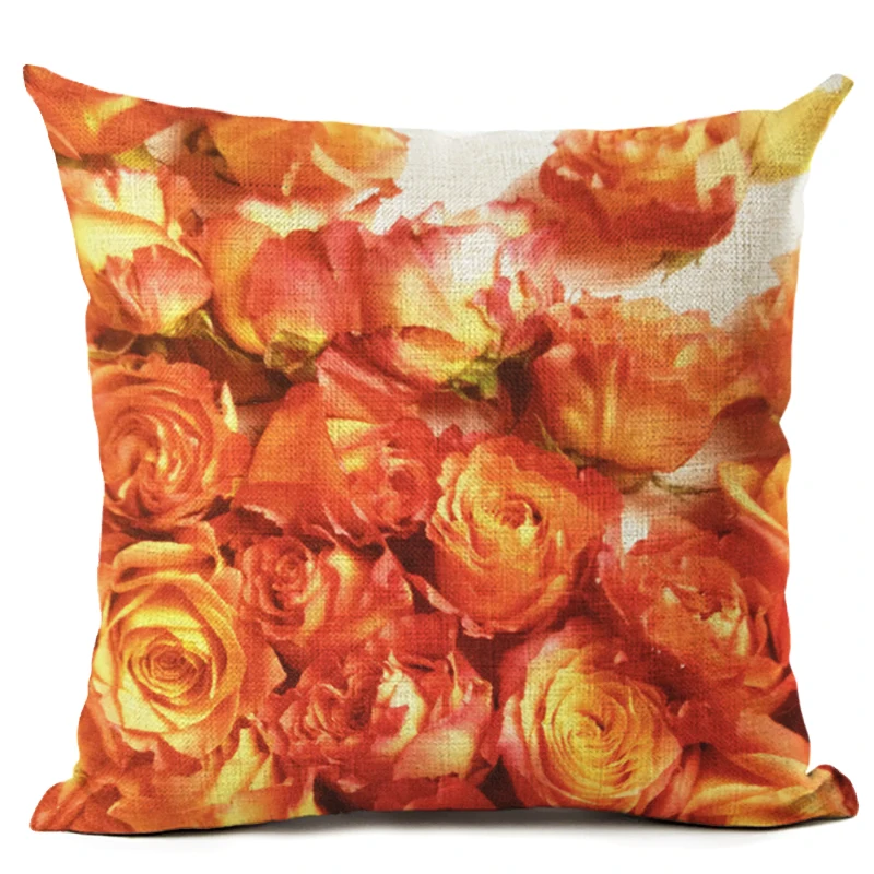 Новая серия голубого неба и цветов домашний декор диванная подушка комплекты подушек из хлопка льна|decorative