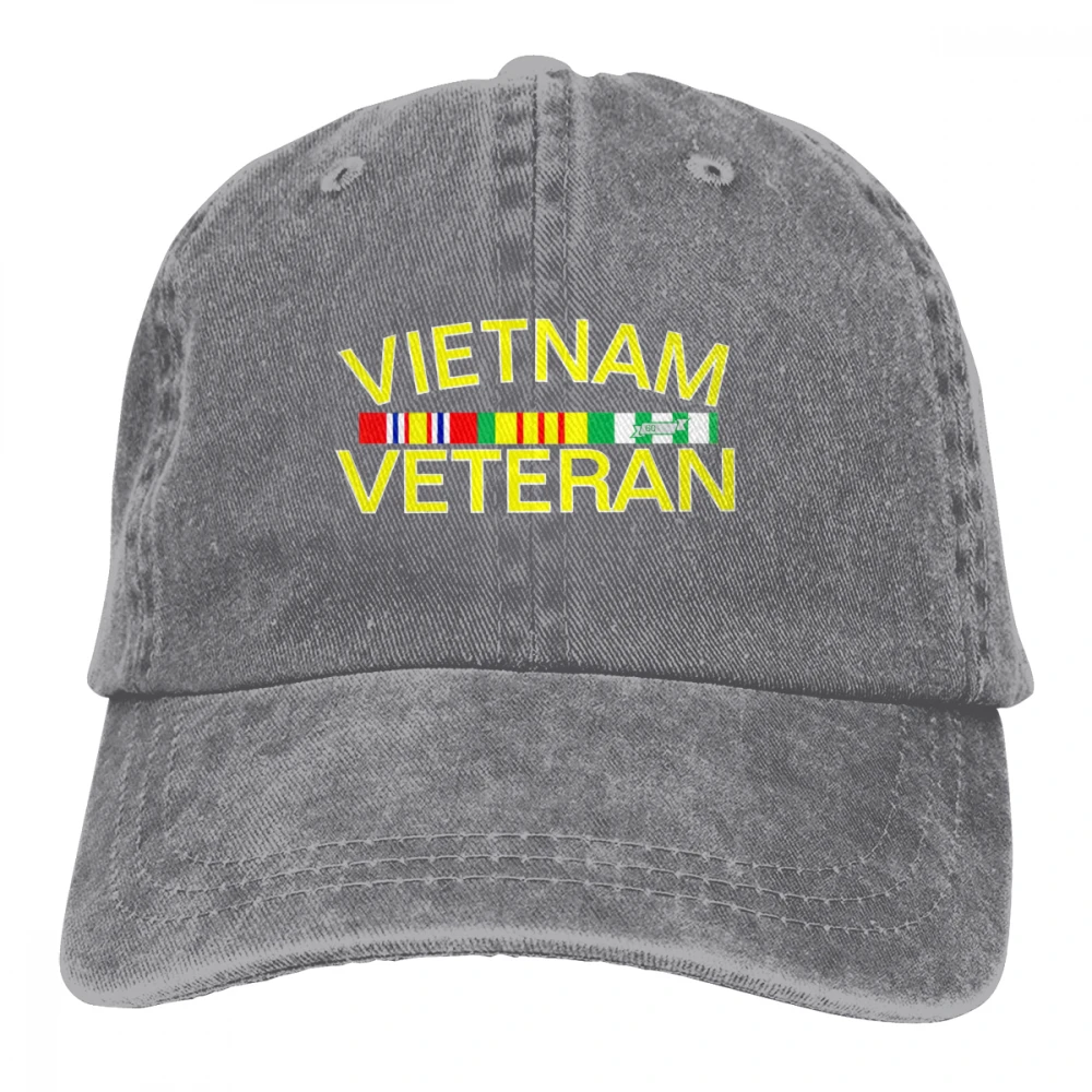 Vietnam Veteran Ribbon Casquette Deep Heather унисекс Мужские Женские джинсовые бейсболка с ремешком