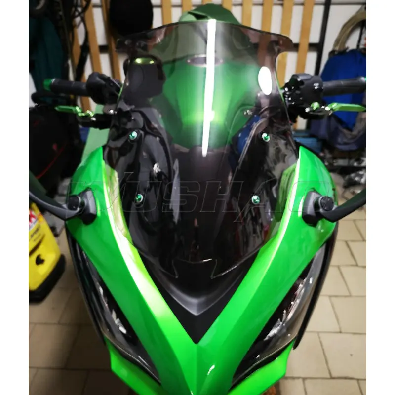 Мотоцикл двойной пузырь лобовое стекло ветер экран для Kawasaki Ninja 1000 Z1000 Z 1000 SX Z1000SX Иридиум