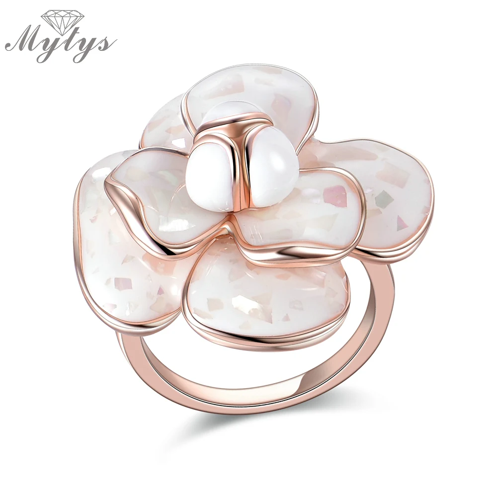 Эмалированное коктейльное кольцо Mytys Женские Ювелирные изделия США 4 размера с