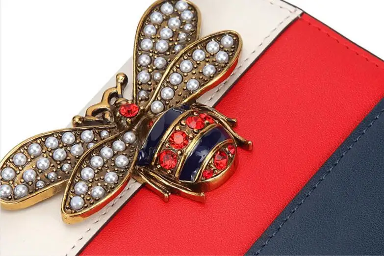 Женский дизайнерский кошелек из натуральной кожи известных брендов Пчелка