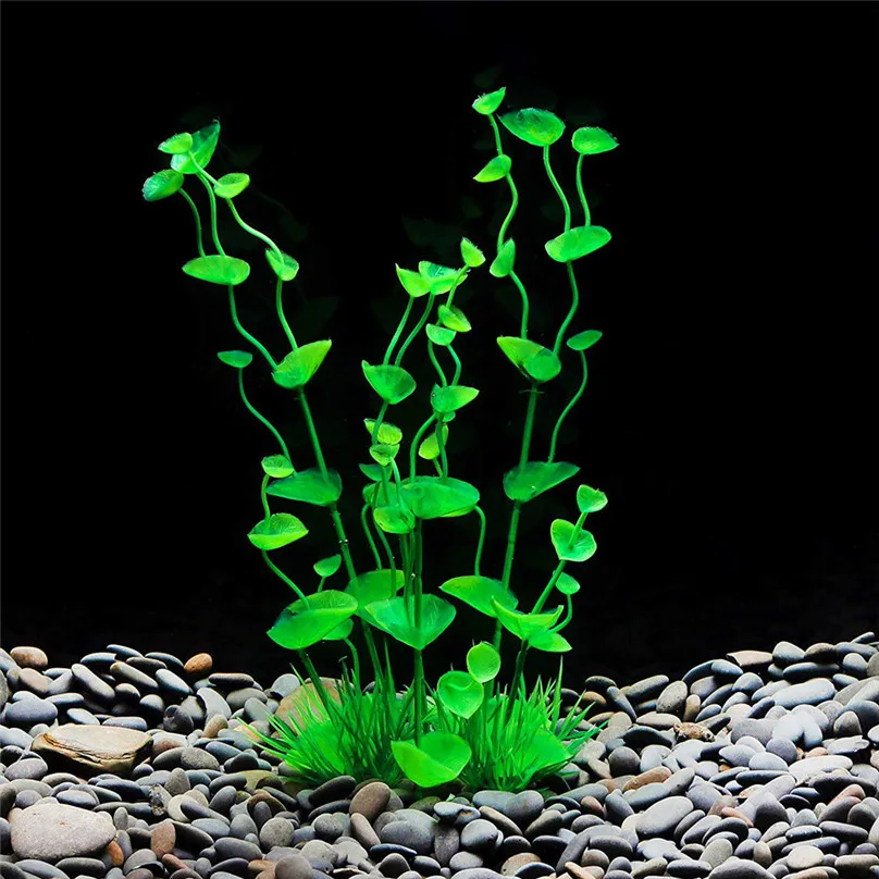 4 PCS Aquarium Plants Plastic Fish Plant Artificial Colorful Decoration Safe Decorations #4M09 | Дом и сад