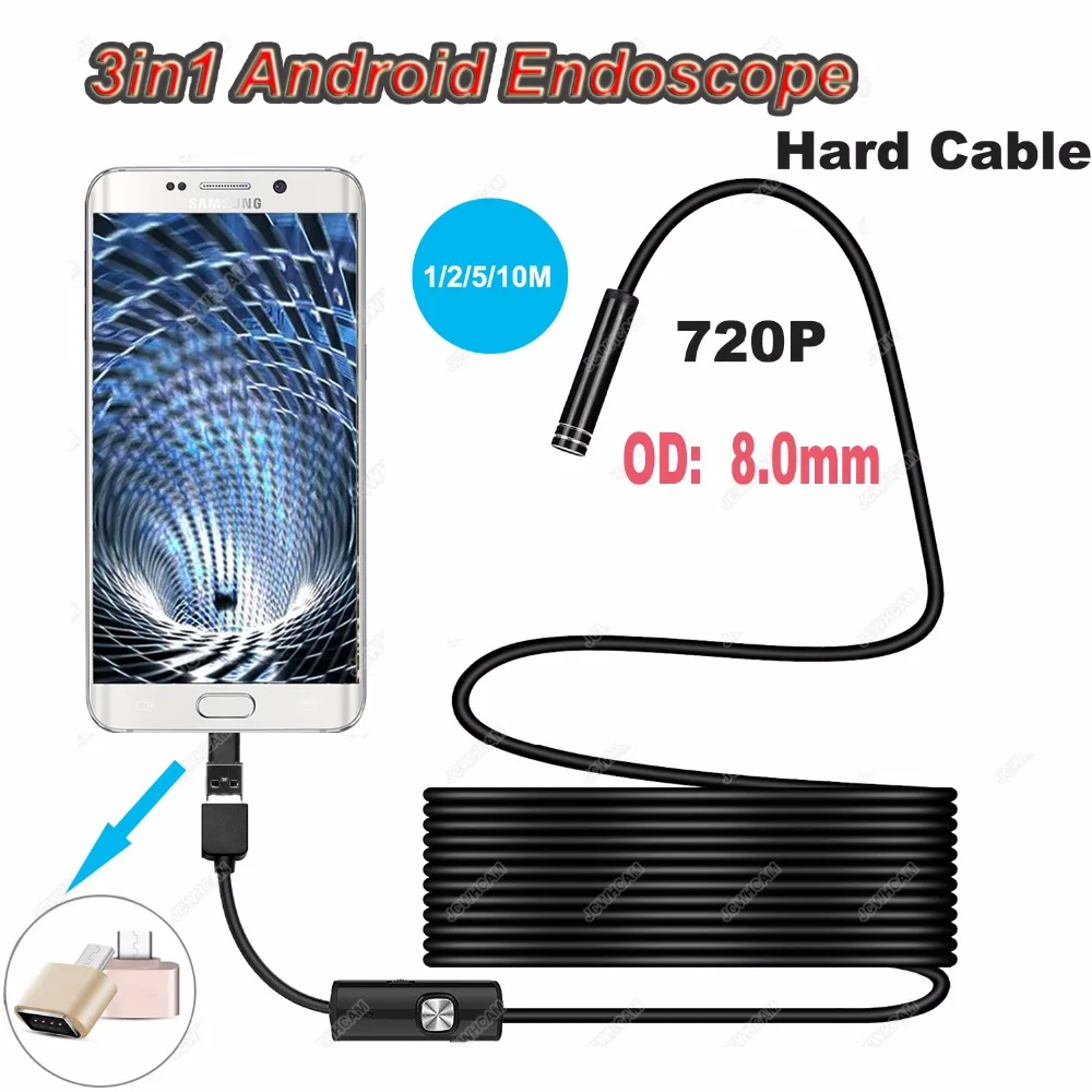 Эндоскоп с кабелем USB Type C и 8 мм 720p|Бороскопы| |