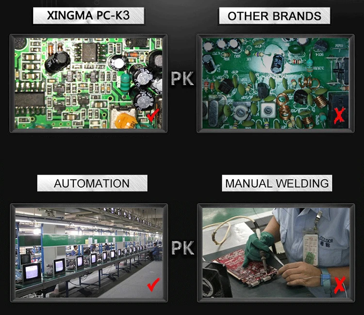 XINGMA PC-K3 беспроводной микрофон профессиональный динамический УКВ металлический ручной микрофон с приемником для караоке компьютера ПК пение KTV