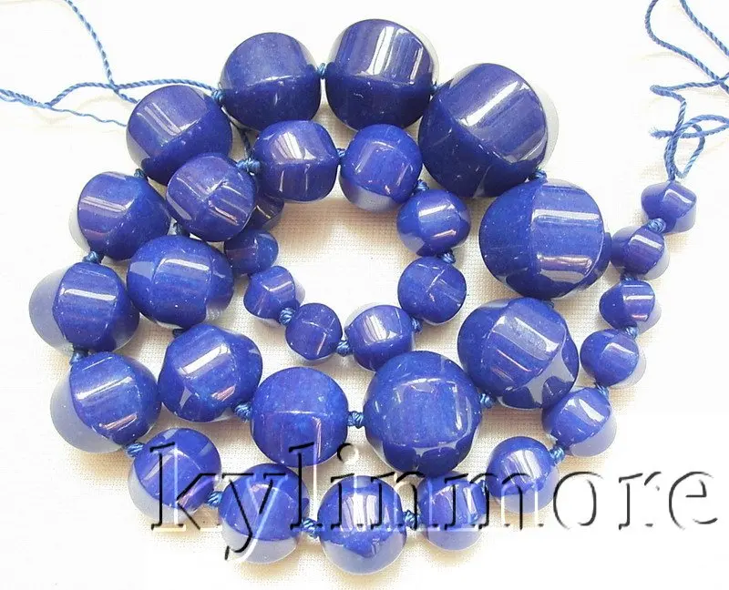 

8-20MM Blue Crystal lantern Bead 17.5''