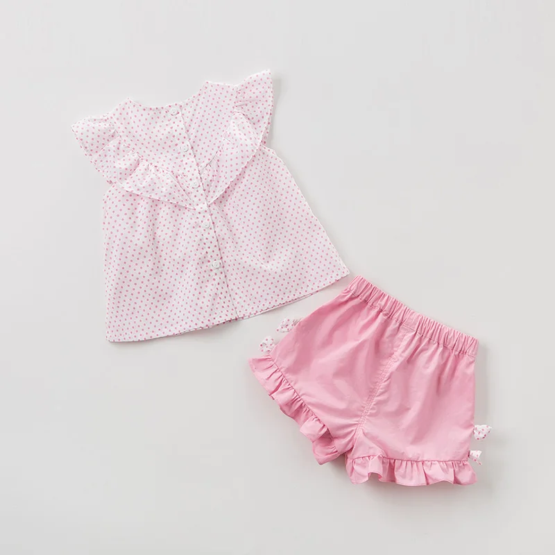 Комплекты летней одежды для маленьких девочек DBZ10657 комплекты детской в горошек с