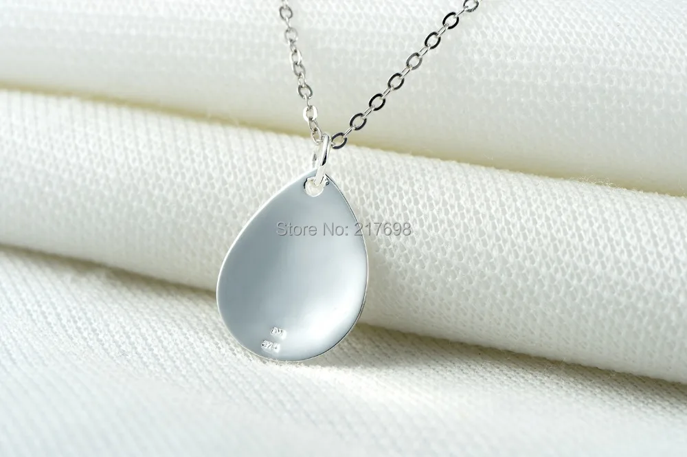 Ожерелье DORMITH из настоящего серебра 925 пробы с подвеской в виде совы капли воды