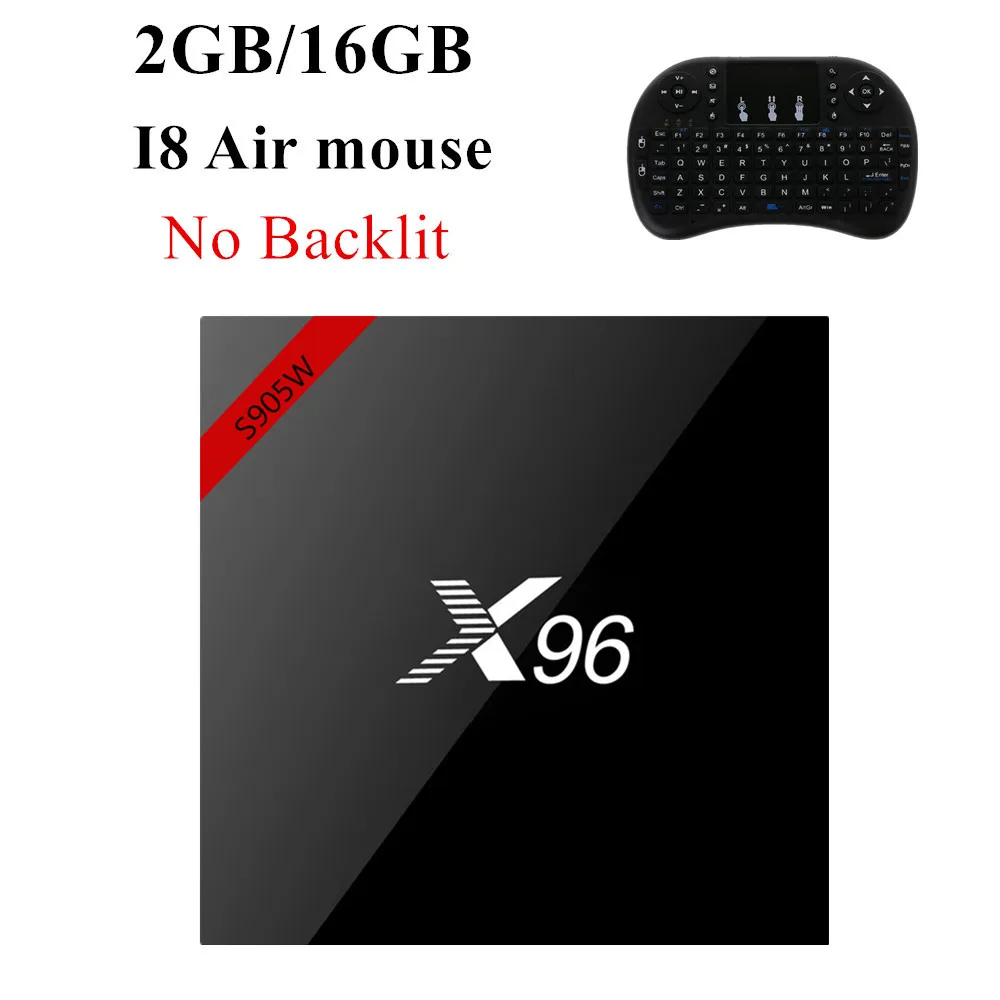 2GB 16GB I8 NO Light X96w android 7,1 ТВ-приставка X96 WiFi 2 Гб 16 Гб Amlogic 1 ГБ 8 ГБ S905W ТВ-приставка четырехъядерный WiFi медиаплеер смарт-приставка x96mini Wi-Fi - Цвет: 2GB 16GB I8 NO Light