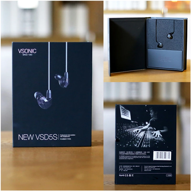 

VSONIC NEW VSD5S VSD5Si with Microphone Rich Bass Dynamic Professional Noise-Isolation HIFI IEMs In-ear Earphone VSD5 S i