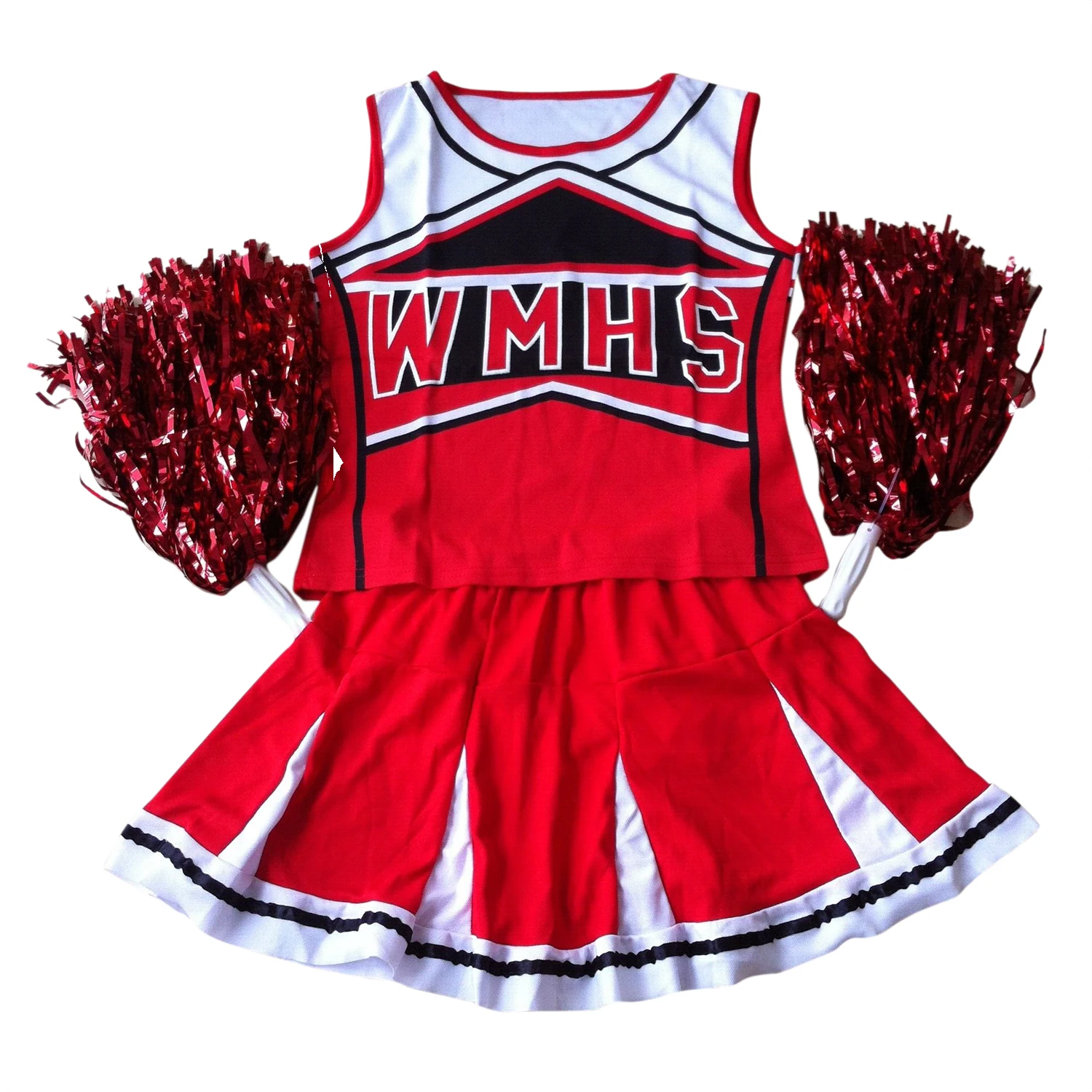 Новый топ на бретелях Нижняя юбка Pom cheerleader cheer Leader M (34-36) костюм из 2 предметов