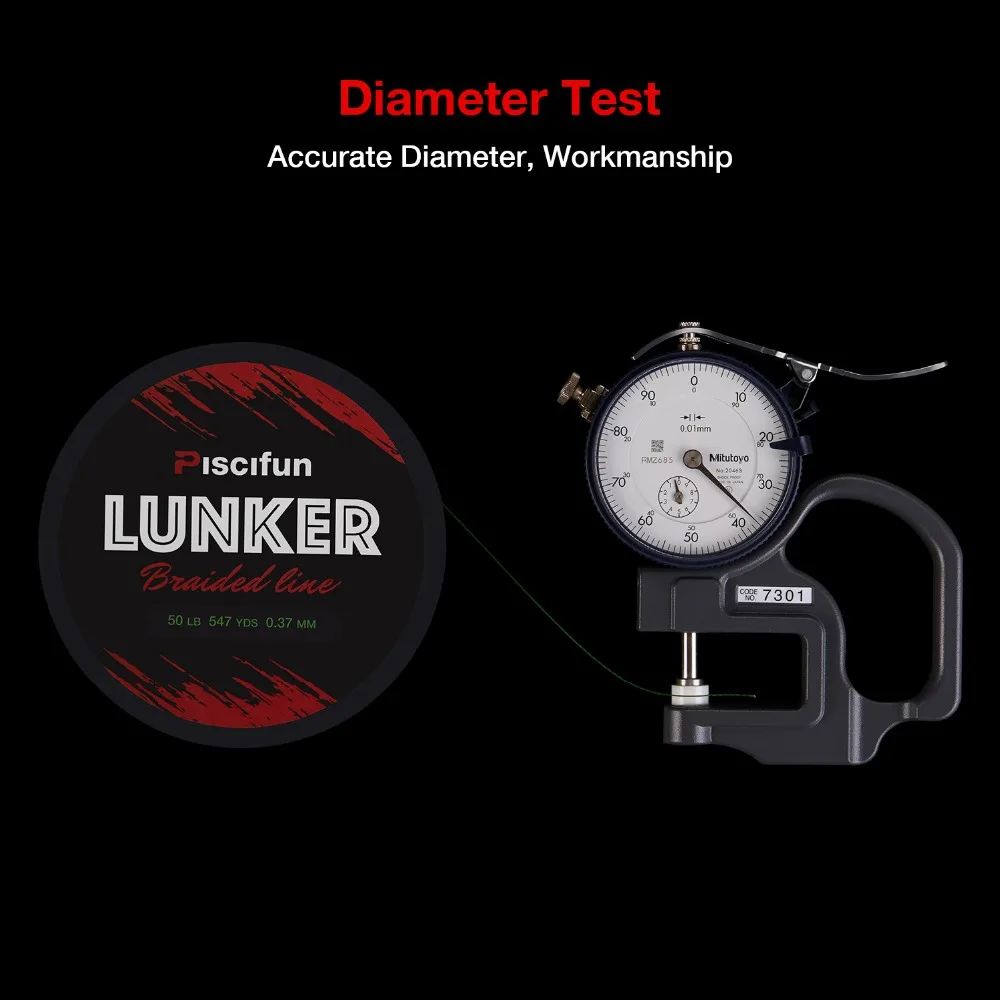 Рыболовная леска Piscifun Lunker 500 м плетеная из твердого полиэтиленового волокна 0 06 5