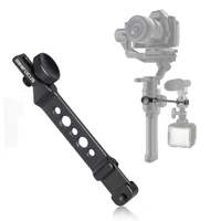 microphone extension arm dual hot shoe monitor mount bracket for feiyutech ak4000 moza air 2 mini mi gimbal accessories