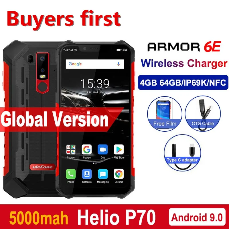 Ulefone Armor 6E Водонепроницаемый смартфон с 5 дюймовым дисплеем восьмиядерным