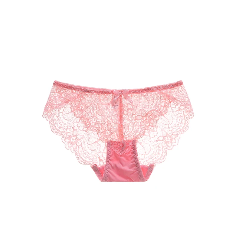 DEWVKV Women's Briefs Sexy Lace Breathable Low-Rise Panties Soft Solid Red Coffee White Blue Purple Black Fashion New Arrival ZC |