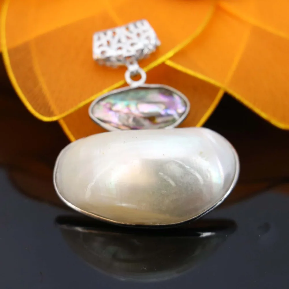 Бусины Из Жемчуга 24 х44 мм|shell pendant|abalone shell pendantfreshwater pearl pendant |