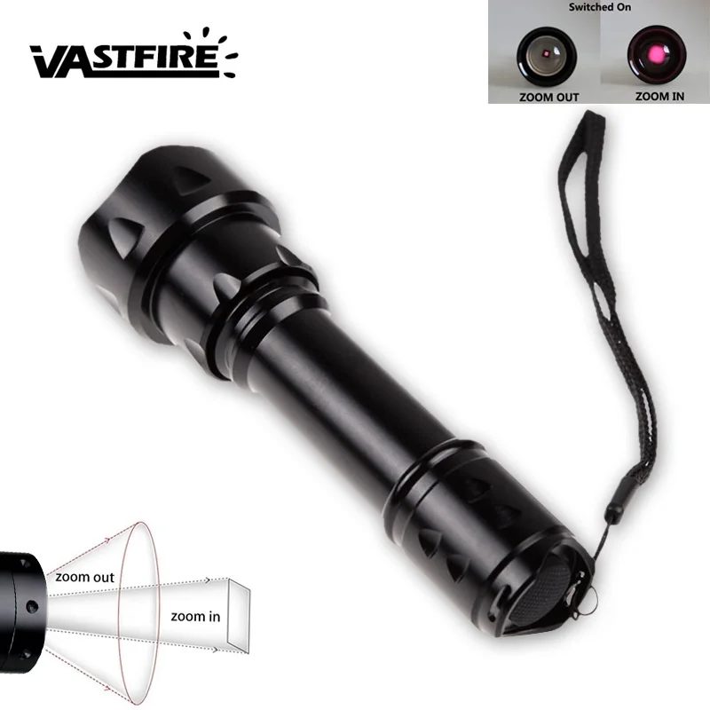 VastFire Инфракрасный красный ИК 850nm масштабируемый 1 Mode IR T20 фонарик (1x18650) для