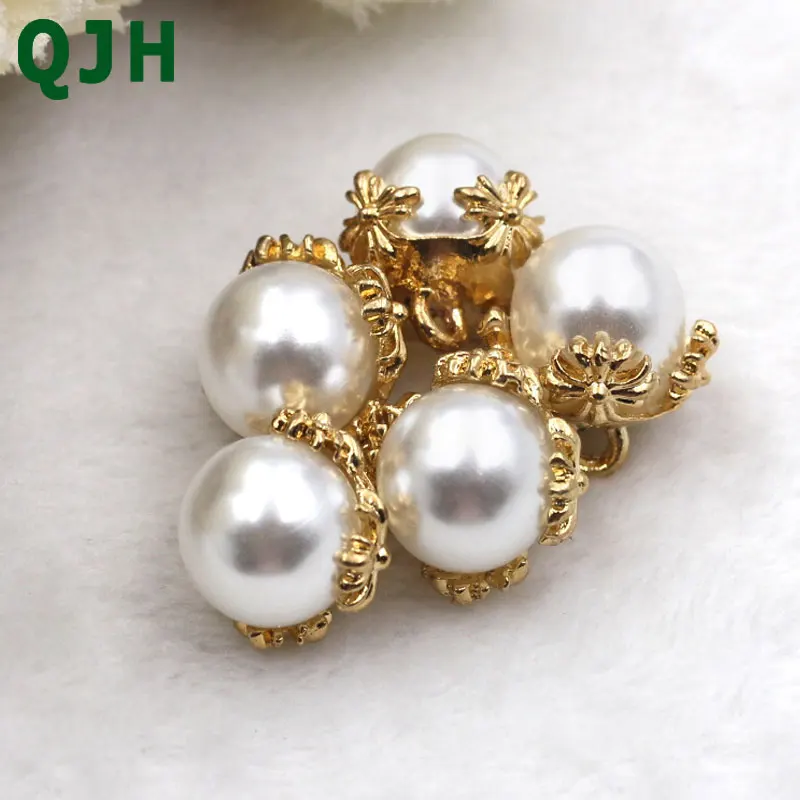 (5 мм 7 мм) Высококачественная Золотая Корона снизу цветные круглые жемчужные