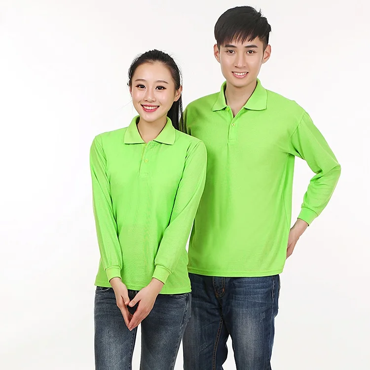 Рубашка мужская с длинным рукавом Blusas сплошной цвет женские топы - Цвет: Grass Green
