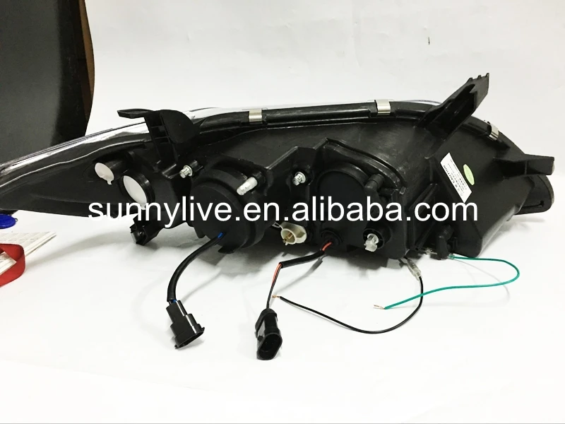 Для TOYOTA 2007 2009 год Aurion Camry светодиодный ная передняя фара черный корпус желтый