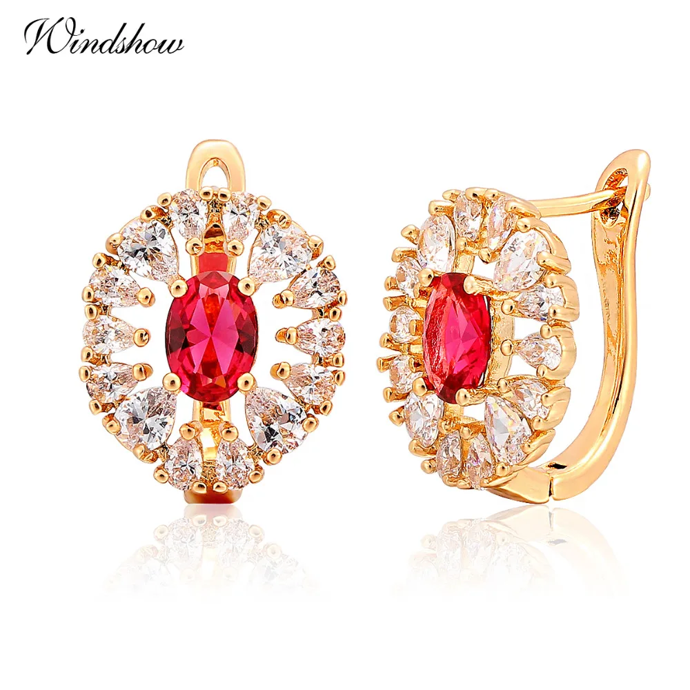 Новый дизайн овальные красные и перламутровые белые AAA циркониевые желтые