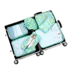 Дорожные сумки для хранения, 7 предметов, органайзер для багажа, упаковка одежда Cube, органайзеры для упаковки нижнего белья, набор для отделки