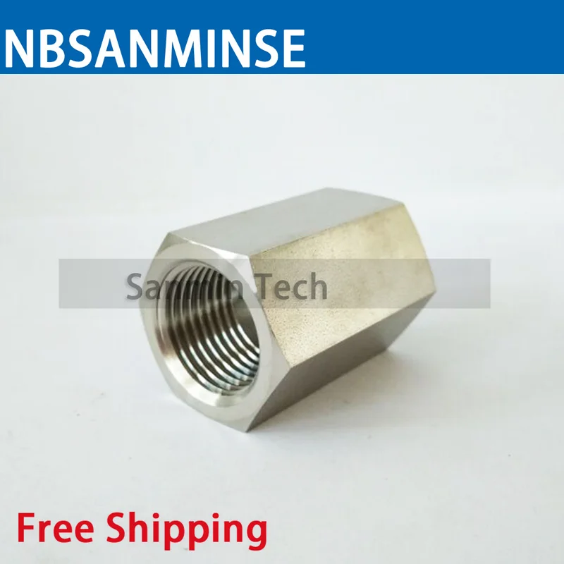 5 шт./лот HCG 1/8 1/4 3/8 1/2 1 Шестигранная муфта из нержавеющей стали 316L Трубопроводный
