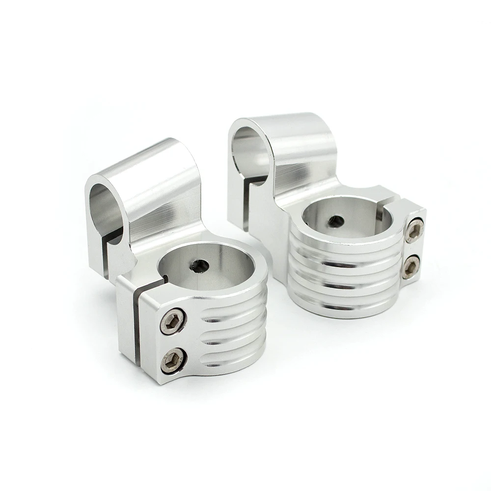 Серебряный 22 мм CNC Raiser Руль клип на руль для мотоциклов клип на головках зажим вилка 31 мм-54 мм 33 мм 35 мм 36 мм 41 мм 43 мм 51 мм