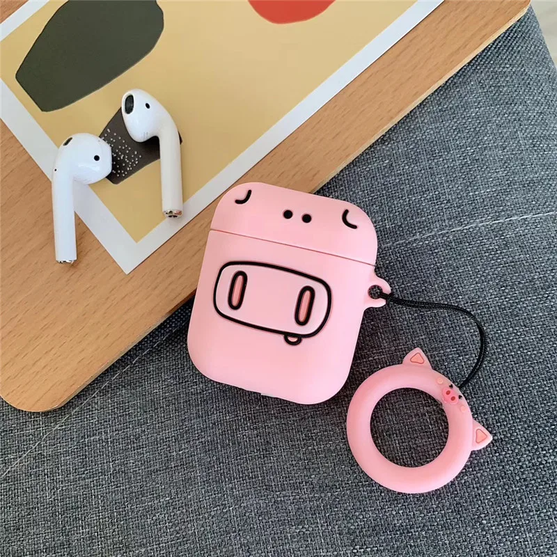 Милый чехол-лягушка Банни для Airpods, силиконовый чехол, беспроводной Bluetooth чехол для наушников, чехол для Air Pods, аксессуары, кольцевой ремешок, Fundas