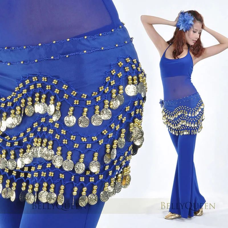 

Women Belly Dance Hip Scarf Belt 158pcs Golden Coin 13 Colors