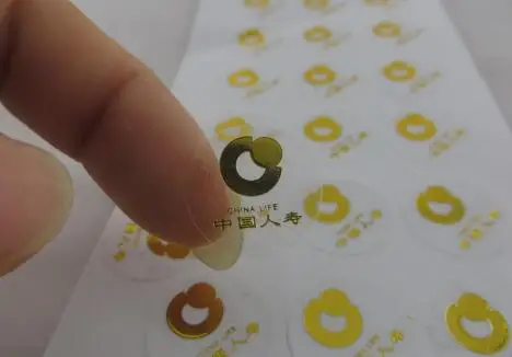

Customized beautifully printed gold foil hot stamping label stickers, cosmetics packaging labels, wine labels