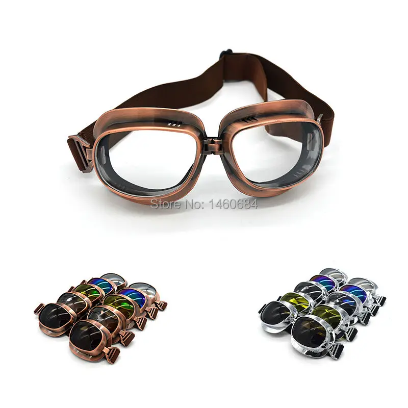 Ретро Второй мировой войны мотоциклетные очки Lunette Moto Aviateur винтажные очки серебро/медь