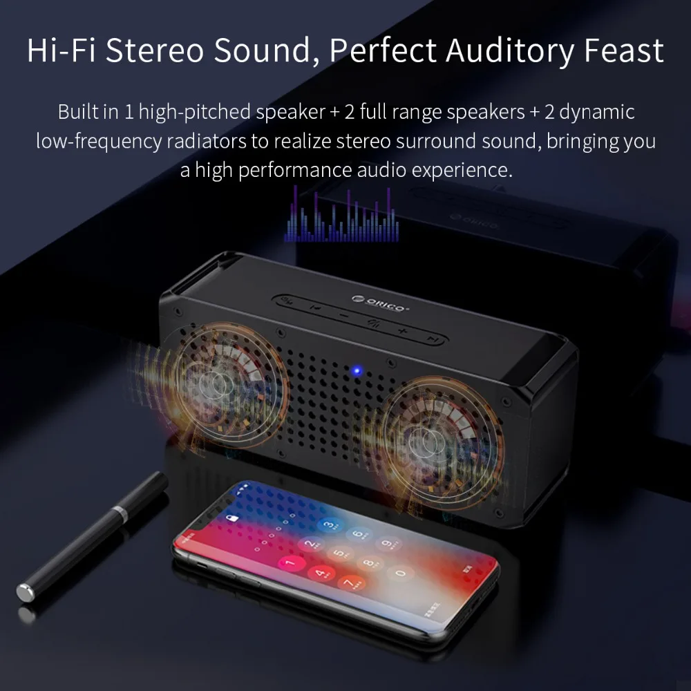 ORICO Портативный Bluetooth беспроводной динамик громкий звук бас 8 часов