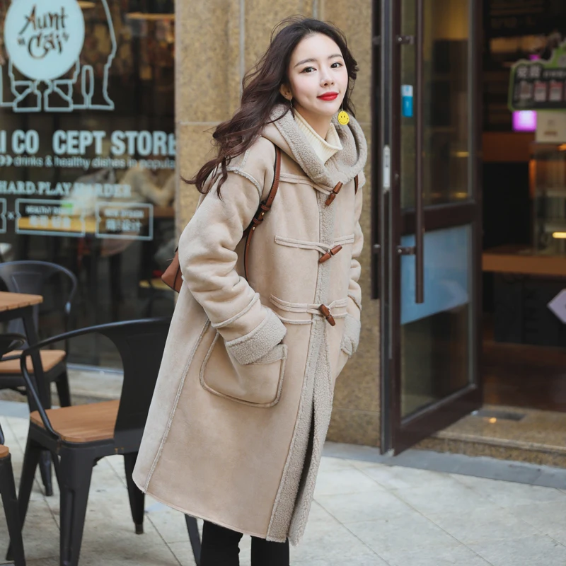 2021 зимнее модное пальто с хлопковой подкладкой женское длинное замшевое женская