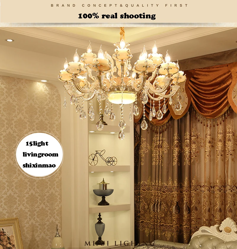 Светодиодные люстры из искусственного нефрита осветительные приборы с 6 лампами