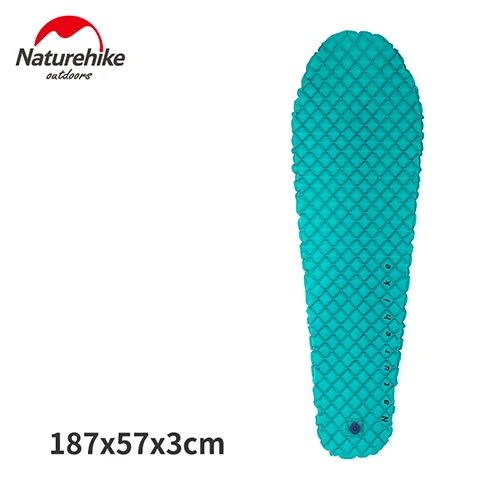 mummy blue Naturehike Сверхлегкий наружный походный коврик влагостойкий надувной матрас для одного человека, коврик для палатки, коврик для сна с подушкой - Цвет: mummy blue