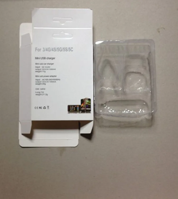 500 шт. бумажная Розничная упаковка упаковочная коробка для iPhone 3 в 1 комплект