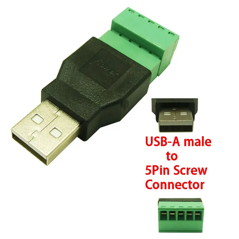 10 шт. Штекерный USB разъем на винт с защитным коннектором адаптер 2.0 type A для