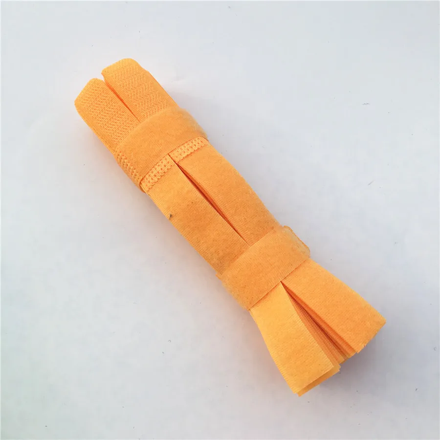 Orange 50 шт. 2*18 см цветная волшебная лента жгут проводов лента для кабеля галстук шнур компьютерный сматыватель кабеля кабельные стяжки Крюк Петля Крепежная лента - Цвет: Orange