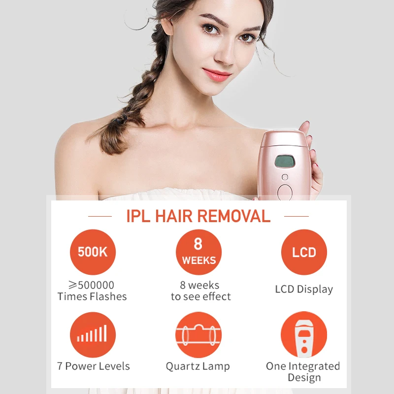 IPL лазерный эпилятор с ЖК дисплеем 2 в 1 500000 вспышек постоянный триммер для бикини