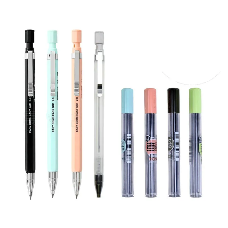 2 0 мм механический карандаш креативные БОЛЬШИЕ ОСНОВНЫЕ карандаши 2B заправки для