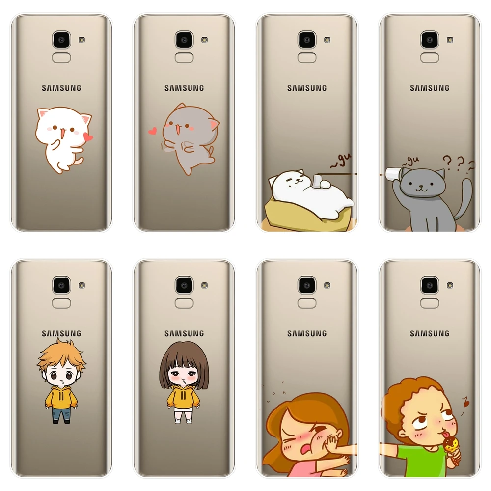 Силиконовый чехол для телефона Samsung Galaxy J4 J6 J8 Plus J2 J5 J7 Prime J3 2015 2016 2017 милый мягкий