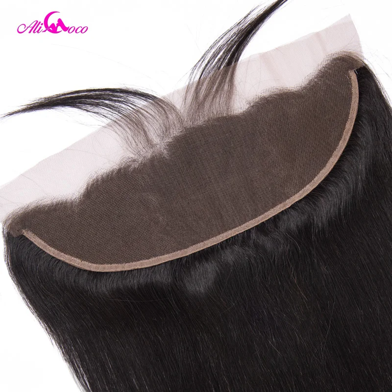 Ali Coco бразильские Прямые кружевные фронтальные волосы с детскими волосами 8 22