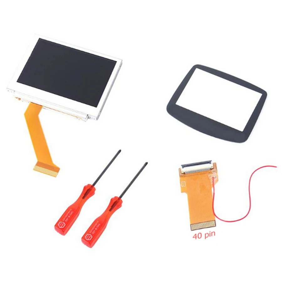 

Repair LCD Backlight Kit 32/40 Pin MOD AGS 101 Backlit Screen Replacement for GBA SP AGS-101