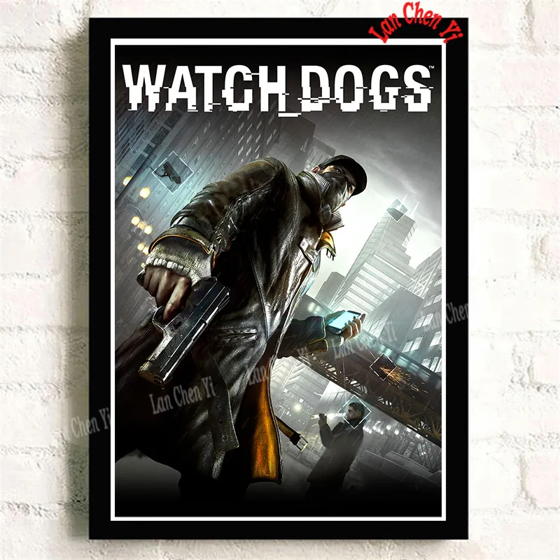 Watch_Dogs 2 бумага с покрытием плакаты стены украшения дома высокое качество принты - Цвет: Золотой