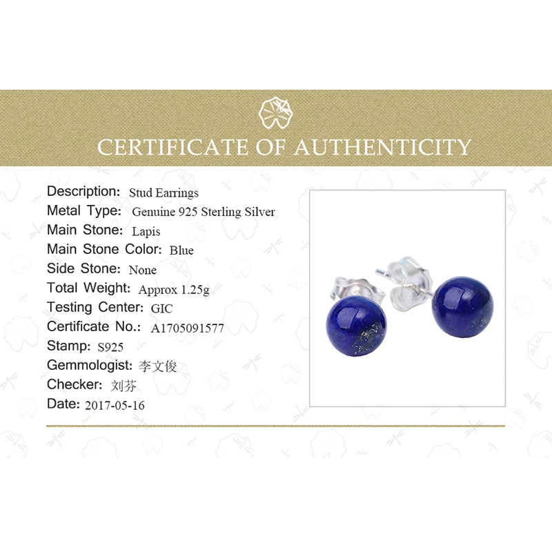 Женские серьги-гвоздики Lotus Fun серьги из настоящего стерлингового серебра 925