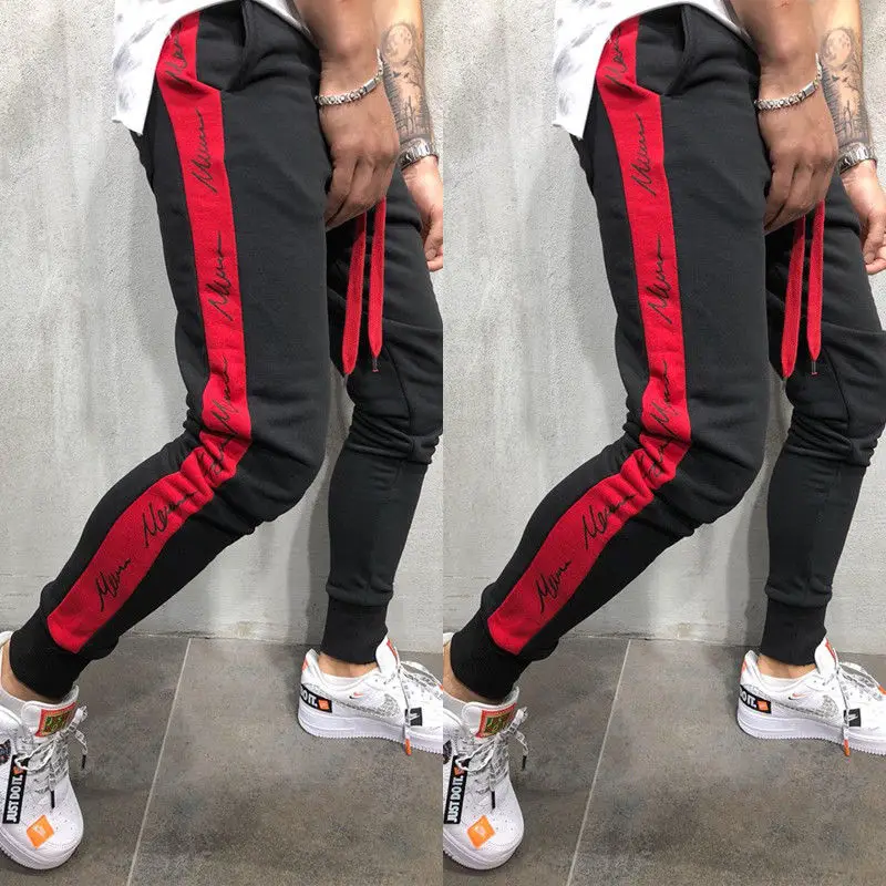 Мужские длинные спортивные брюки обтягивающие штаны для бега мальчиков